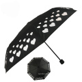 ready to ship promotion  cheap three folding water magic color change umbrella in stock